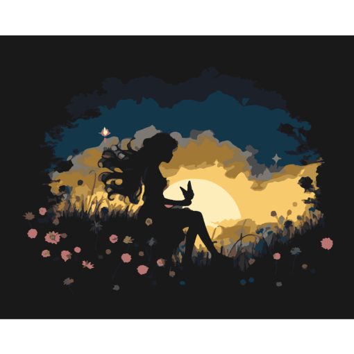 Abendzauber – Malen nach Zahlen Set auf Rahmen 40x50 cm