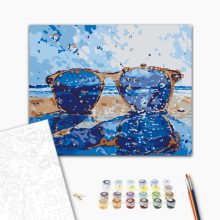 Meeresreflexion – Malen nach Zahlen Set auf Rahmen 40x50 cm