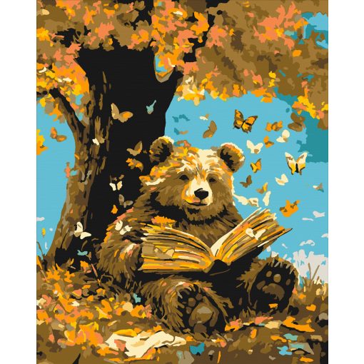 Bärenmärchen – Malen nach Zahlen Set auf Rahmen 40x50 cm