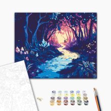 Der Pfad der Feen – Malen nach Zahlen Set auf Rahmen 40x50 cm