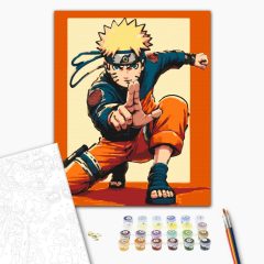   Ninja aus Konoha – Malen nach Zahlen Set auf Rahmen 40x50 cm