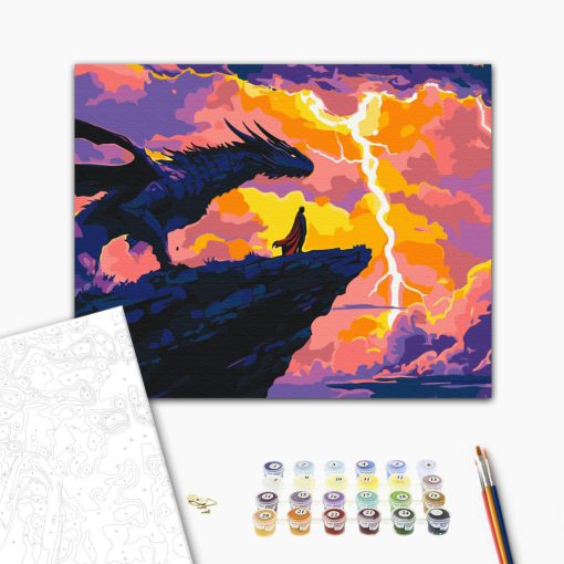 Hüter der Blitze – Malen nach Zahlen Set auf Rahmen 40x50 cm