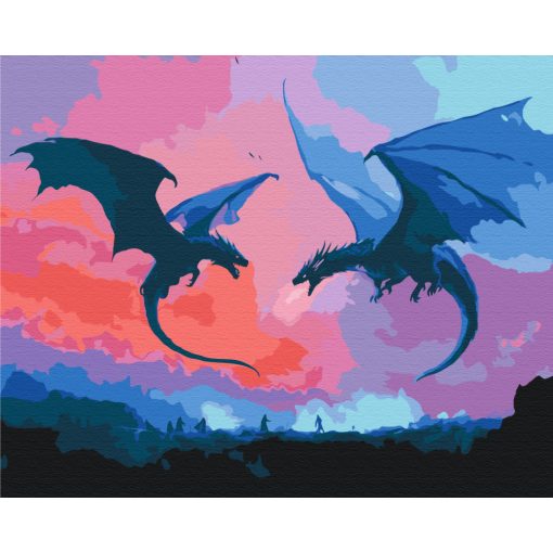 Zorn des Himmels – Malen nach Zahlen Set auf Rahmen 40x50 cm