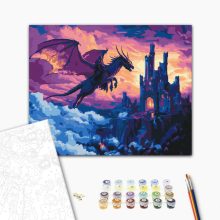Die Rückkehr des Drachenprinzen – Malen nach Zahlen Set auf Rahmen 40x50 cm