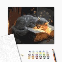 Der Hüter des Wissens – Malen nach Zahlen Set auf Rahmen 40x50 cm