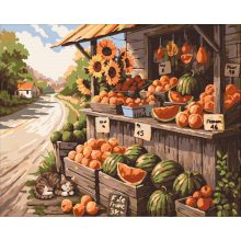 Essenz des ländlichen Sommers – Malen nach Zahlen Set auf Rahmen 40x50 cm