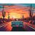   Auf der Route 66 – Malen nach Zahlen Set auf Rahmen 40x50 cm