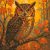   Uhu, der Herbst ist da! – Malen nach Zahlen Set auf Rahmen 40x40 cm