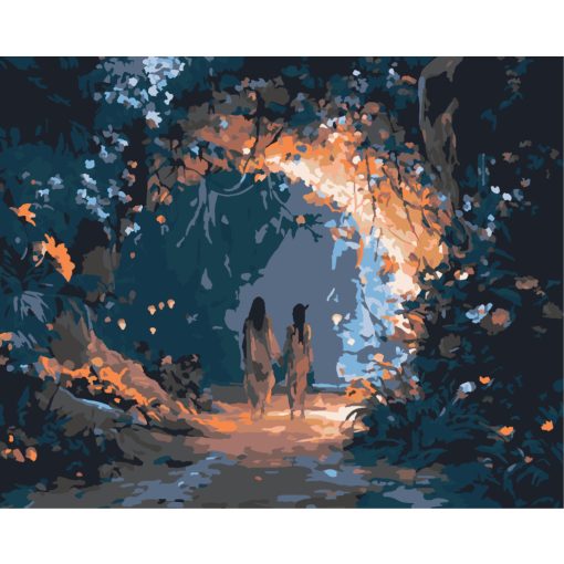 Das Geheimnis der Bäume – Malen nach Zahlen Set auf Rahmen 40x50 cm
