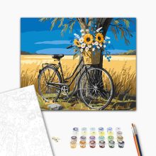 Pause auf der Wiese – Malen nach Zahlen Set auf Rahmen 40x50 cm