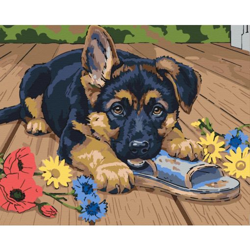Nachmittagssnack – Malen nach Zahlen Set auf Rahmen 40x50 cm