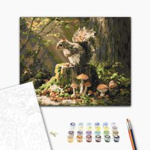 Eichhörnchenabenteuer – Malen nach Zahlen Set auf Rahmen 40x50 cm