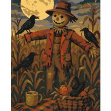 Herbstscheuche – Malen nach Zahlen Set auf Rahmen 40x50 cm