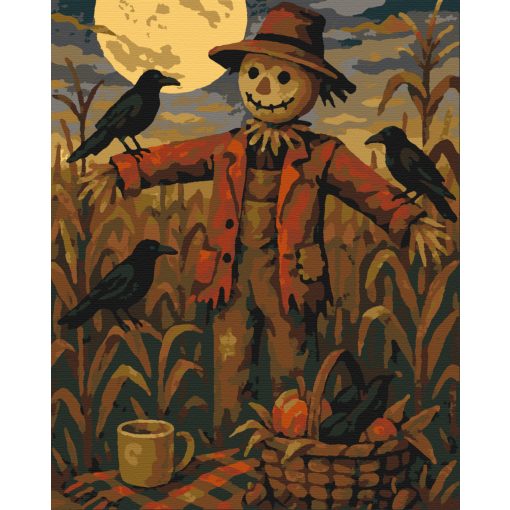 Herbstscheuche – Malen nach Zahlen Set auf Rahmen 40x50 cm