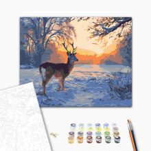 Winterstille – Malen nach Zahlen Set auf Rahmen 40x50 cm