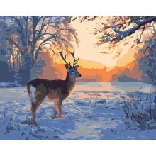Winterstille – Malen nach Zahlen Set auf Rahmen 40x50 cm