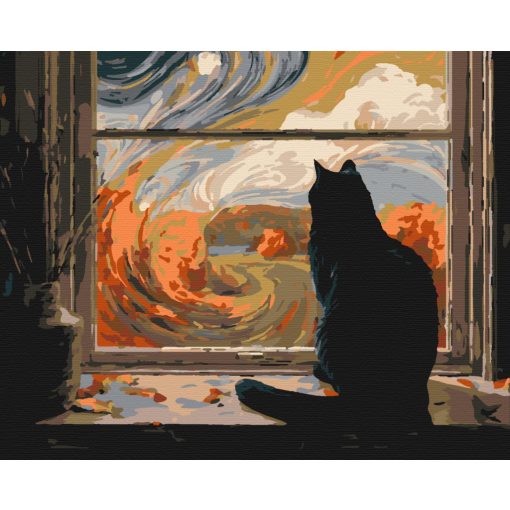 Herbstliche Gedanken – Malen nach Zahlen Set auf Rahmen 40x50 cm