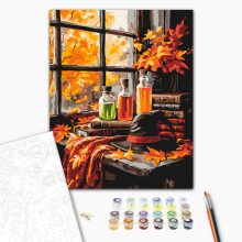 Herbstspaziergang - Malen-nach-Zahlen-Set auf Keilrahmen 40x50