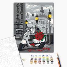 Blumenstrauß-Lieferung - Malen-nach-Zahlen-Set auf Keilrahmen 40x50