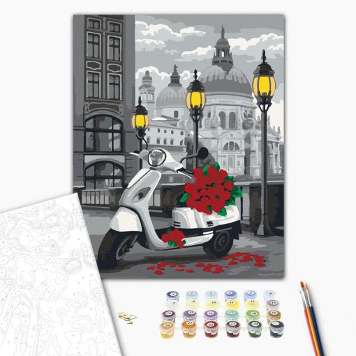 Blumenstrauß-Lieferung - Malen-nach-Zahlen-Set auf Keilrahmen 40x50