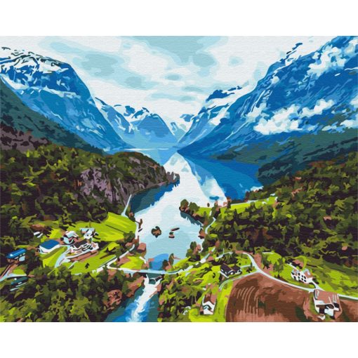 Alpenwiese - Malen-nach-Zahlen-Set auf Keilrahmen 40x50