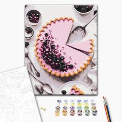   Hauchzarte Torte - Malen-nach-Zahlen-Set auf Keilrahmen 40x50
