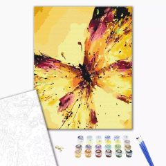   Fliegender Schmetterling - Malen-nach-Zahlen-Set auf Keilrahmen 40x50