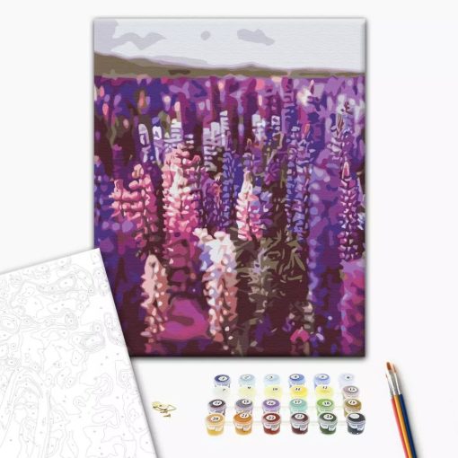 Lavendel - Malen-nach-Zahlen-Set auf Keilrahmen 40x50