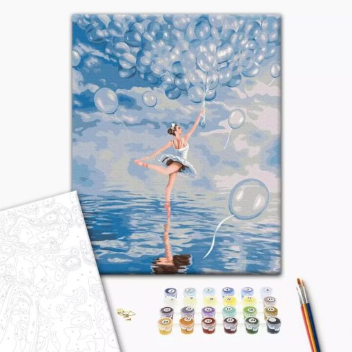 Tanz auf dem Meer 1 - Malen-nach-Zahlen-Set auf Keilrahmen 40x50