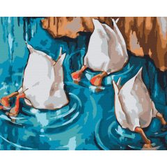   Gänserich Gedeon - Malen-nach-Zahlen-Set auf Keilrahmen 40x50