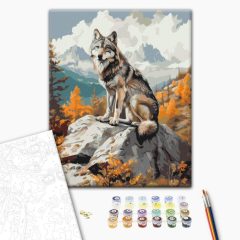   Herbstliche Majestät - Malen-nach-Zahlen-Set auf Keilrahmen 40x50