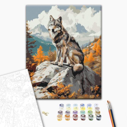 Herbstliche Majestät - Malen-nach-Zahlen-Set auf Keilrahmen 40x50