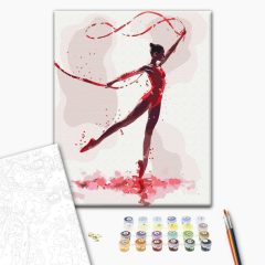   Eleganter Schwung - Malen-nach-Zahlen-Set auf Keilrahmen 40x50