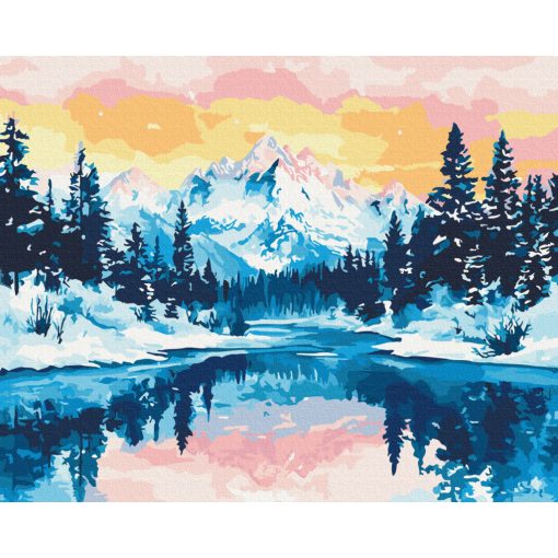 Winterwunderland - Malen-nach-Zahlen-Set auf Keilrahmen 40x50