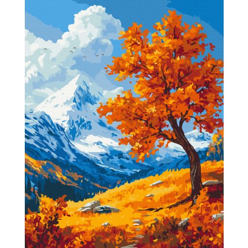 Őszi látkép - Számfestő készlet kereten 40x50