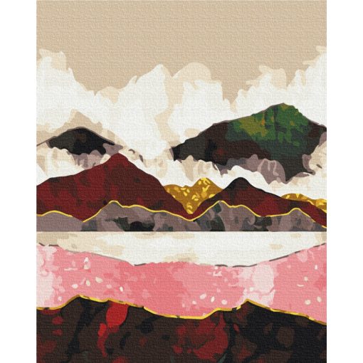 Purpurberg - Malen-nach-Zahlen-Set auf Keilrahmen 40x50