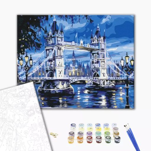 Tower Bridge - Malen-nach-Zahlen-Set auf Keilrahmen 40x50