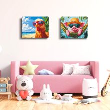 Fellige Stars – 2-teiliges Malen nach Zahlen Set auf Rahmen