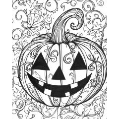   Halloween-Kürbis - Farbretter-Retter-Set auf Keilrahmen 40x50