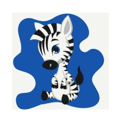   Liebe kleines Zebra - Ausmalset auf Keilrahmen für Kinder 20x20